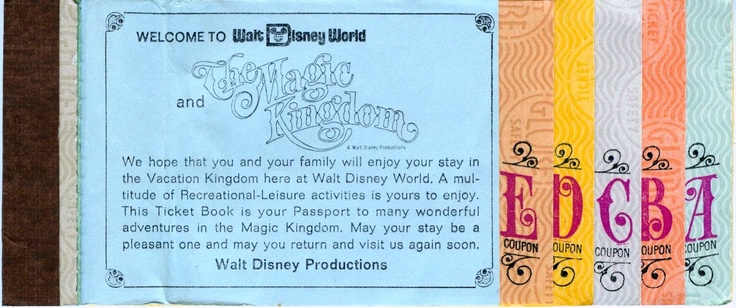 First Disney World Ticket