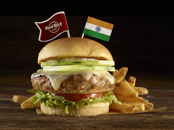 Hard Rock Cafe Indian burger