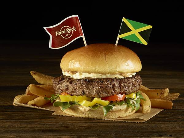Hard Rock Cafe Jamaican burger