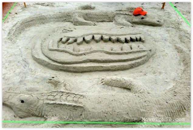 New Smyrna Beach Sand Art Festival alligators