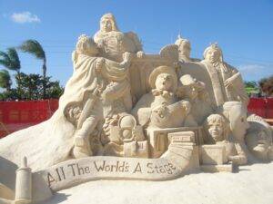 New Smyrna Beach Sand Art Festival renaissance musicians