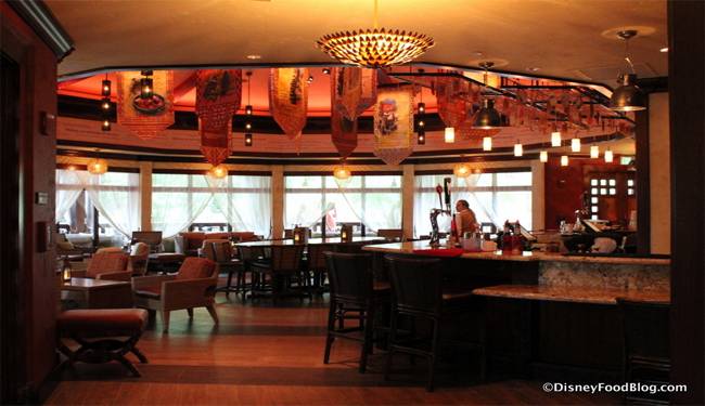 Roam into Nomad Lounge at Tiffins Restaurant Animal Kingdom