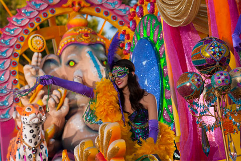 Universal Orlando Passholders can sign up for bead duty during Mardi Gras event