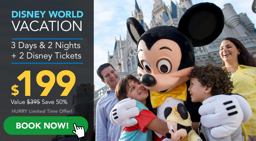 SeaWorld Orlando Jobs earn US$249.00 per day Online Disney-VacPack-199-860x475px