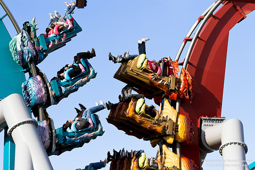 Dragon Challenge Closing Roller Coaster Full Queue