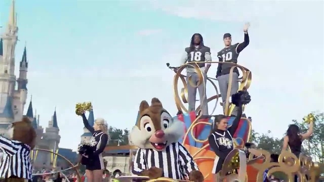 University of Central Florida Knights celebrate victory parade at Walt Disney World