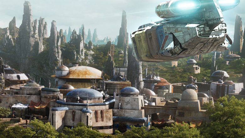 Star Wars Galaxy’s Edge Aerial Construction Footage April 2019