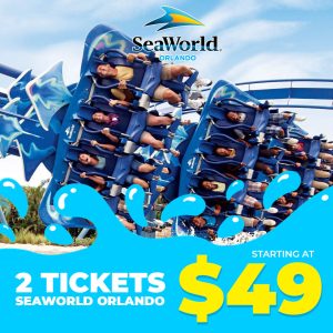 2 SeaWorld Orlando Tickets For $49! Click Here!