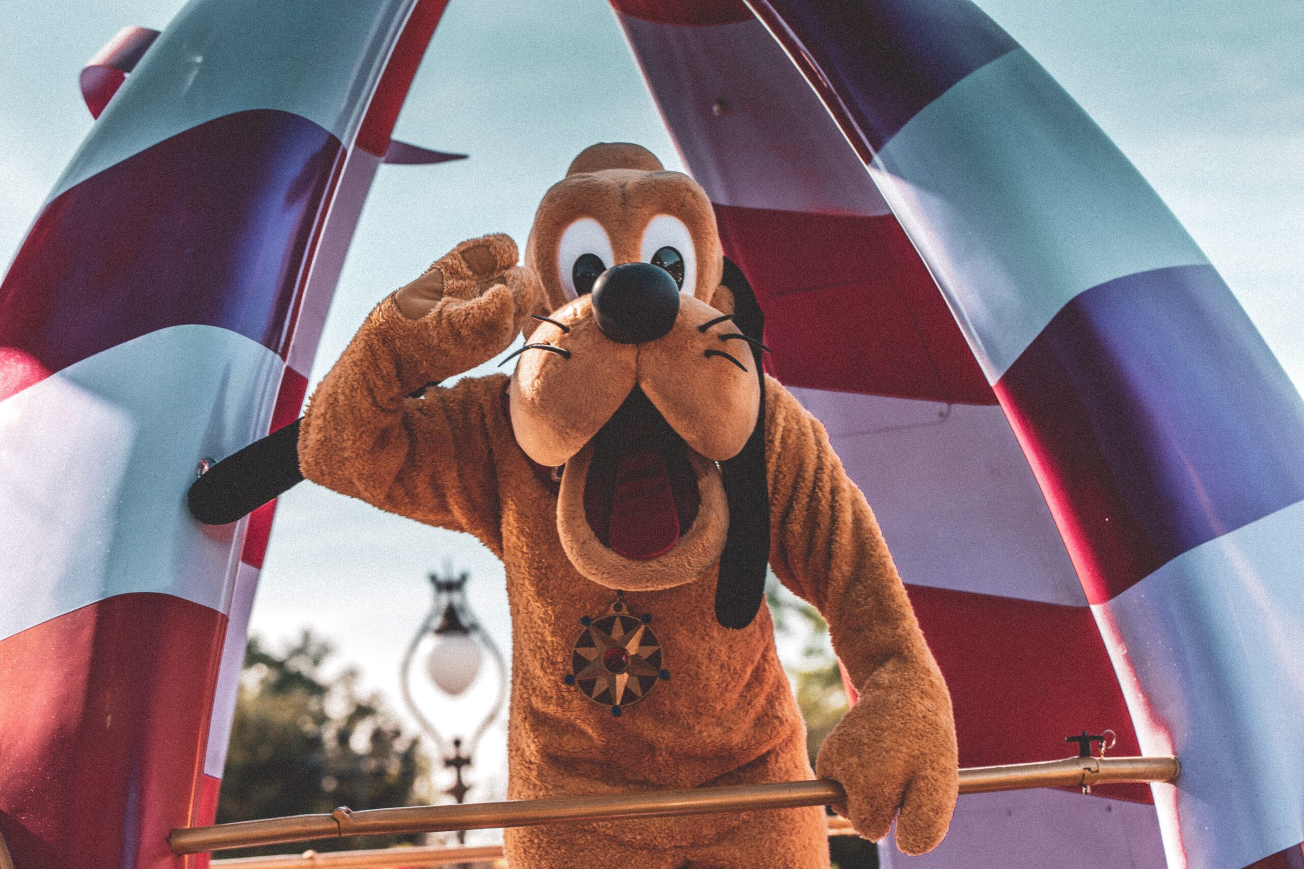 Goofy and other characters can often be seen at Boardwalk 
