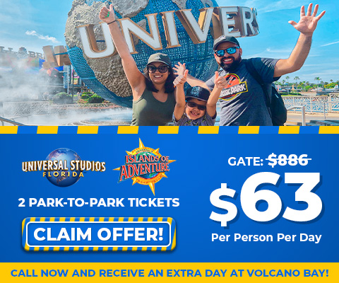 Park to park Universal tickets starting at $63!