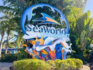 SeaWorld Orlando Entrance That You Will See When You Book Your SeaWorld Tickets 2 For $49