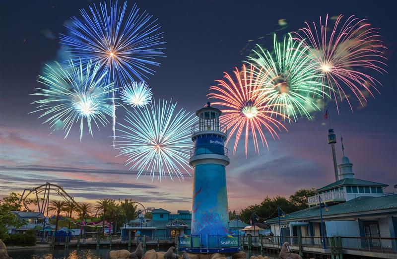 Fireworks at SeaWorld Orlando: Luminous Display