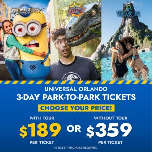 Get 3 Days At Universal Orlando with all 3 parks for only $189