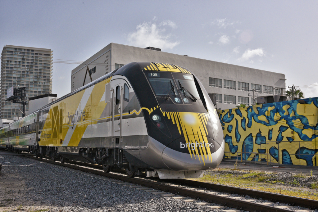 Brightline train Miami Design District