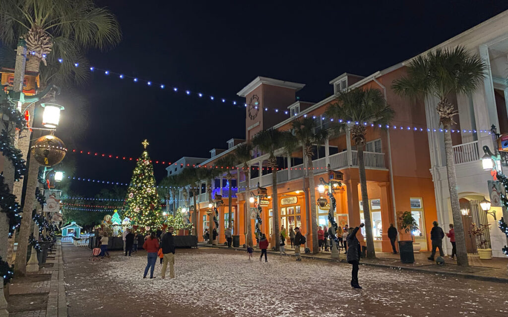 Christmas tree lit at Celebration Florida