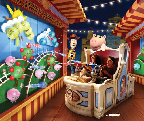 WDW Hollywood Studios Toy Story Land Midway Mania Woody & Target